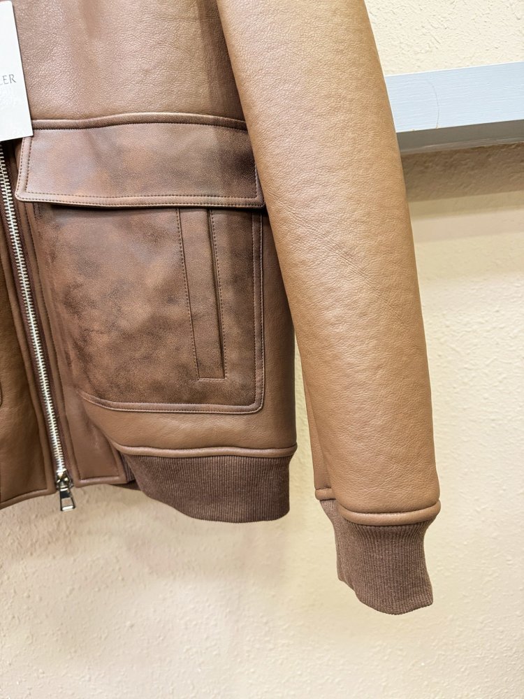 Кожаная мужская дубленка фото 6