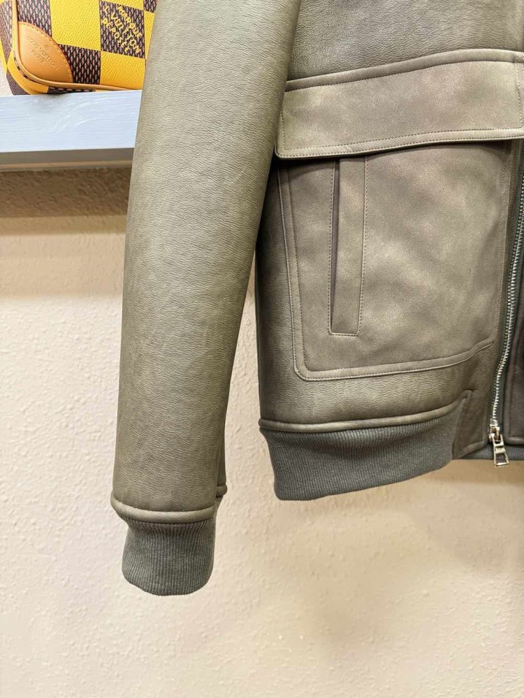 Кожаная мужская дубленка фото 7