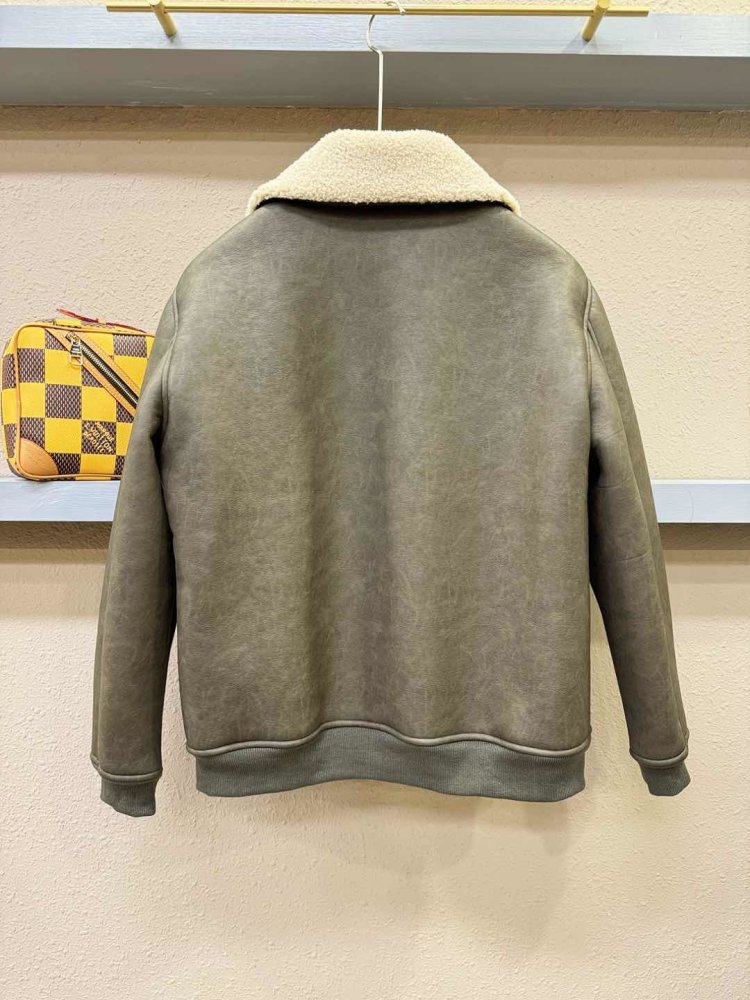 Кожаная мужская дубленка фото 9