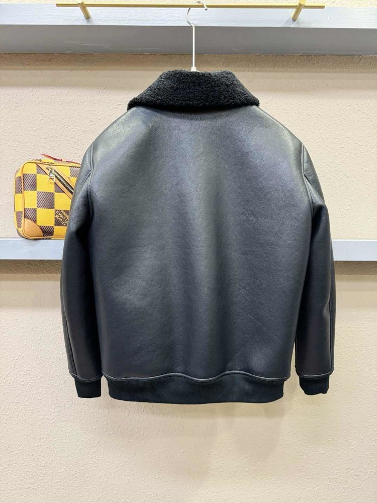 Кожаная мужская дубленка фото 9