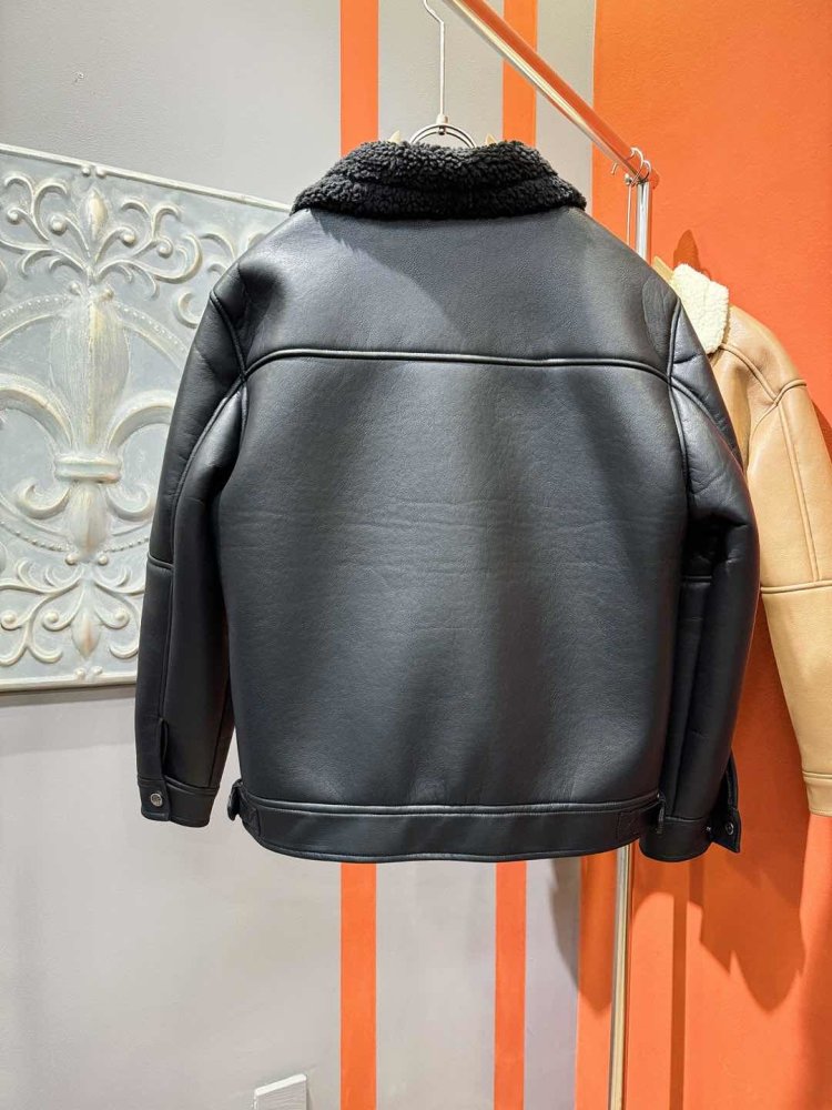 Кожаная мужская дубленка фото 9
