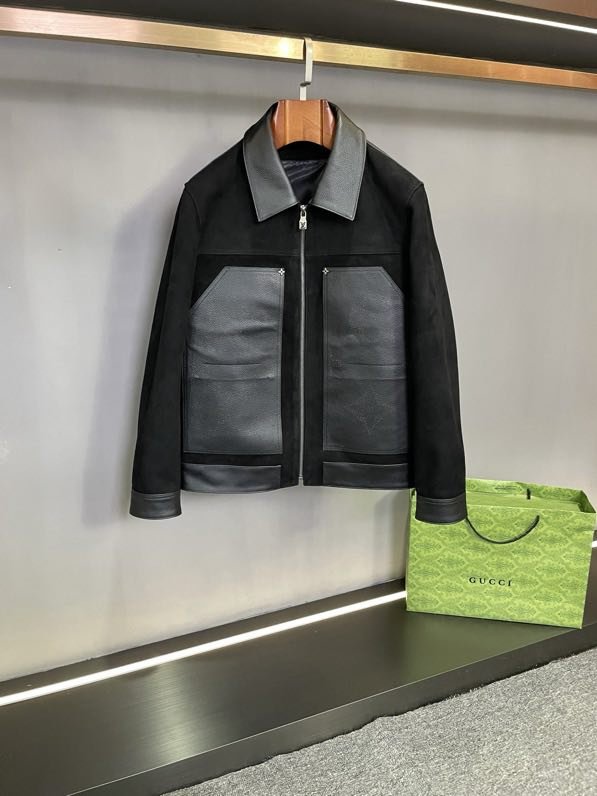 Кожаная мужская куртка