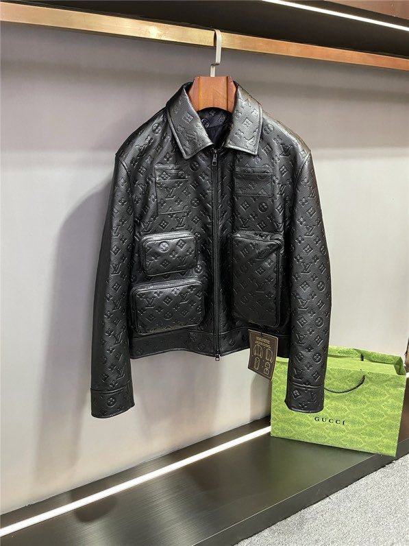 Кожаная мужская куртка