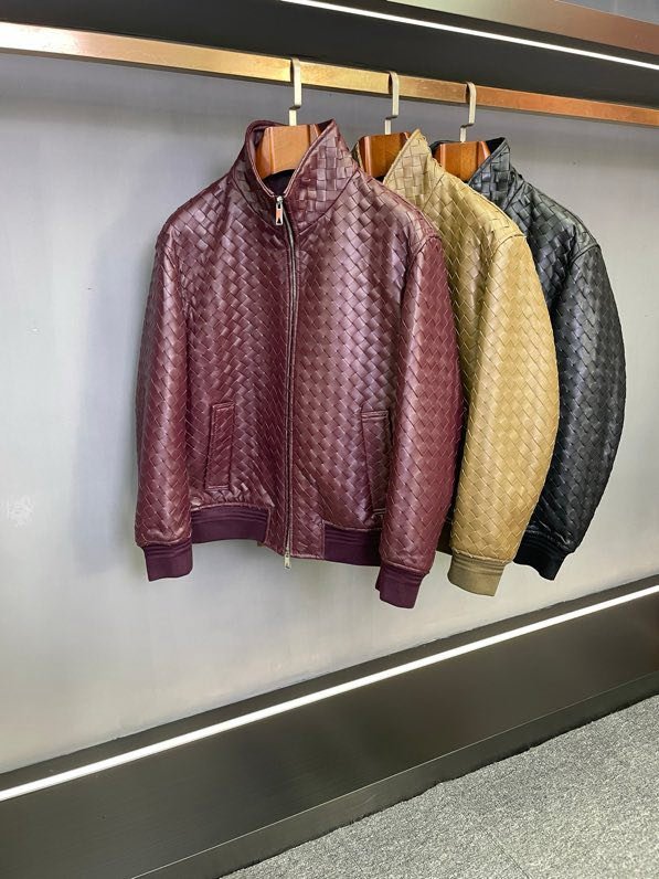 Leather men's jacket фото 4