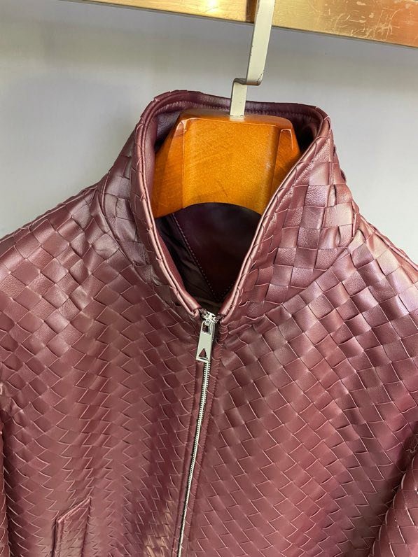 Leather men's jacket фото 5