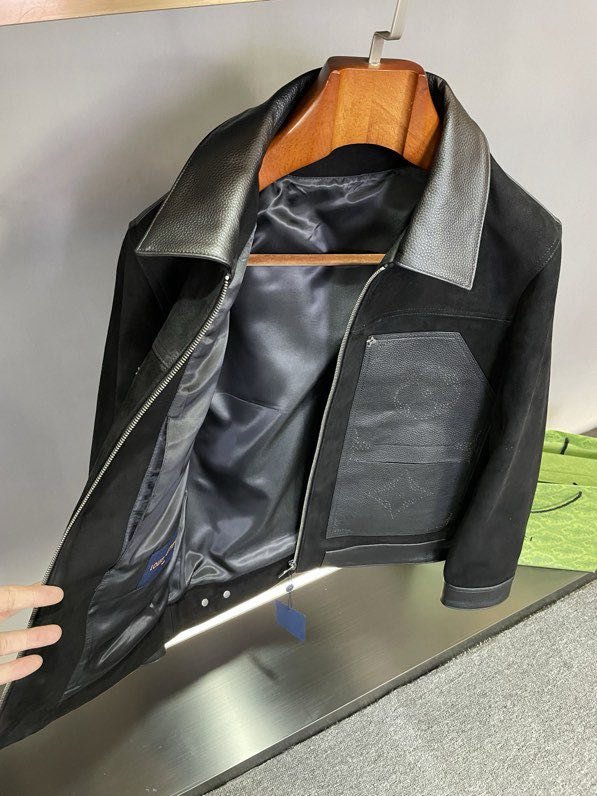 Кожаная мужская куртка фото 5