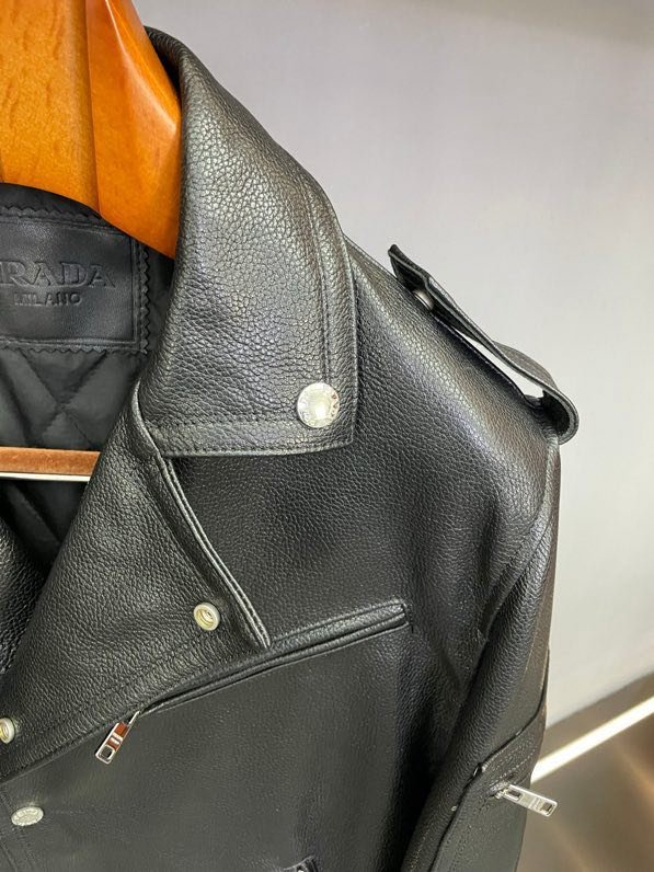 Кожаная мужская куртка фото 5