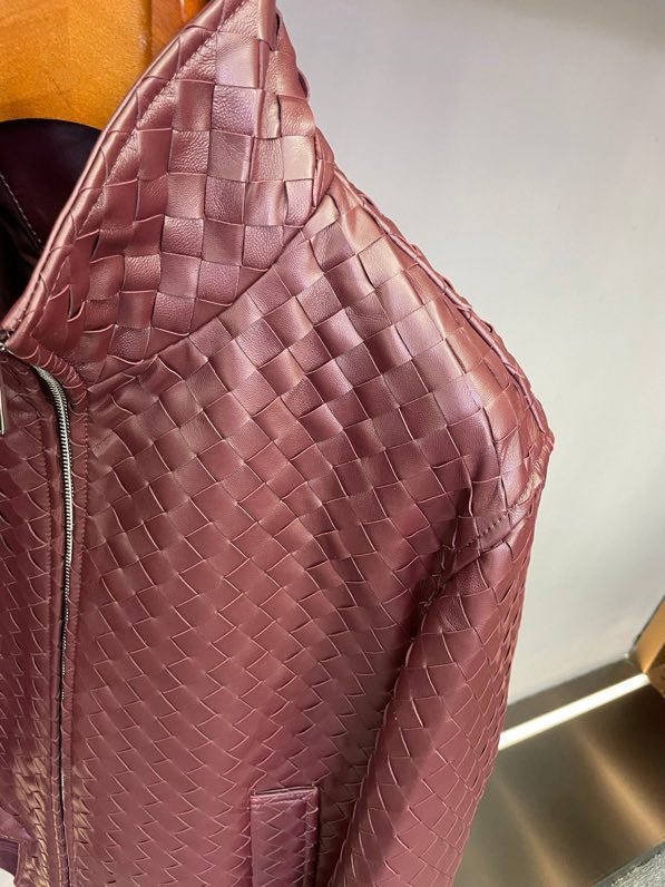 Leather men's jacket фото 6