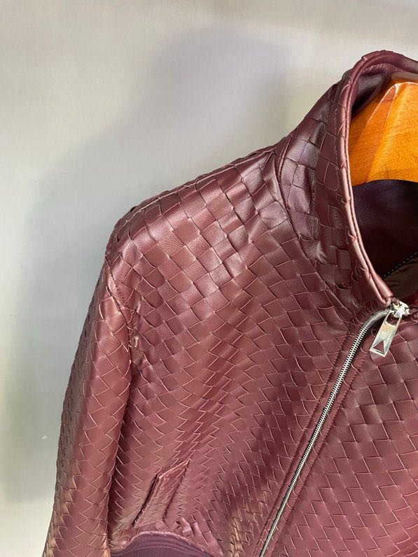 Leather men's jacket фото 7