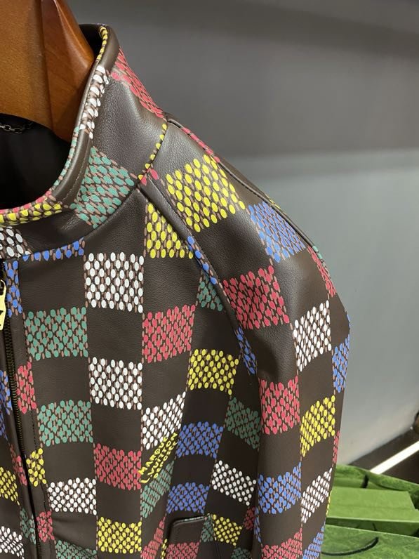 Кожаная мужская куртка фото 7