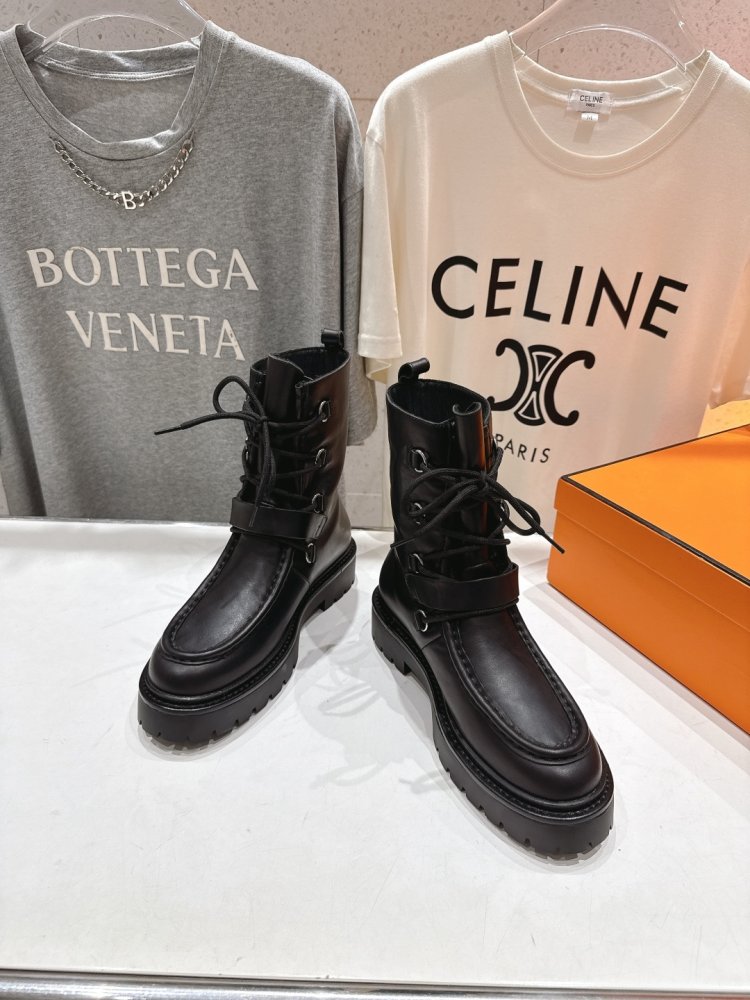 Кожаные ботинки Martin на шнуровке фото 3