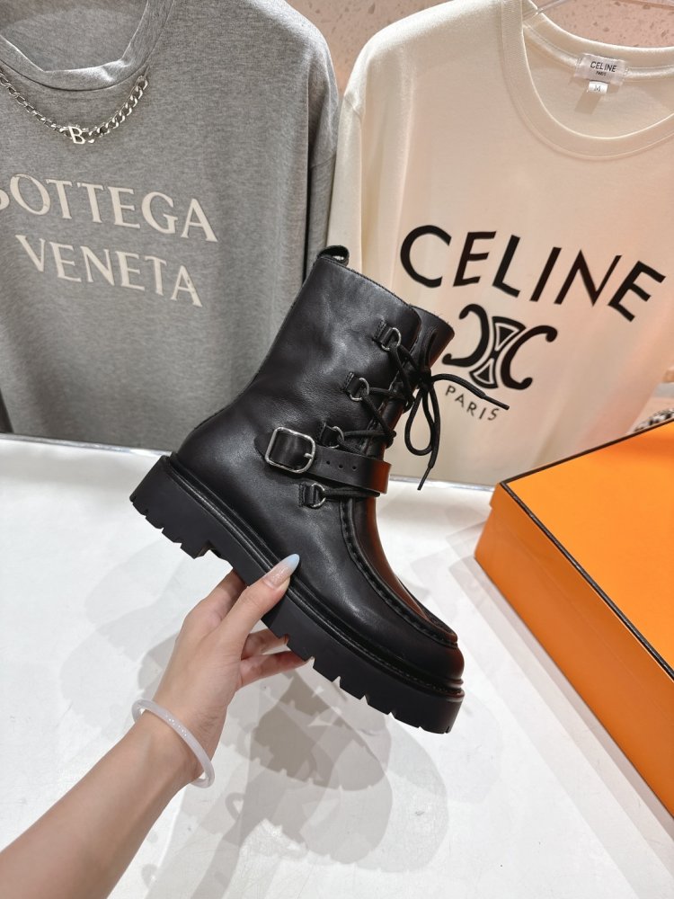 Кожаные ботинки Martin на шнуровке фото 5