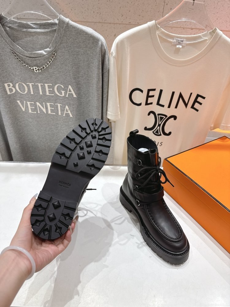 Кожаные ботинки Martin на шнуровке фото 9