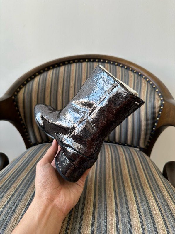 Шкіряні черевики Tabi з роздвоєним носком фото 8