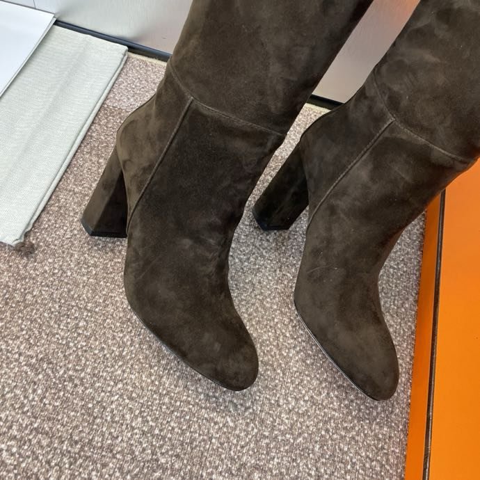 Кожаные сапоги Jumpling с пряжкой Kelly на высоком каблуке фото 5