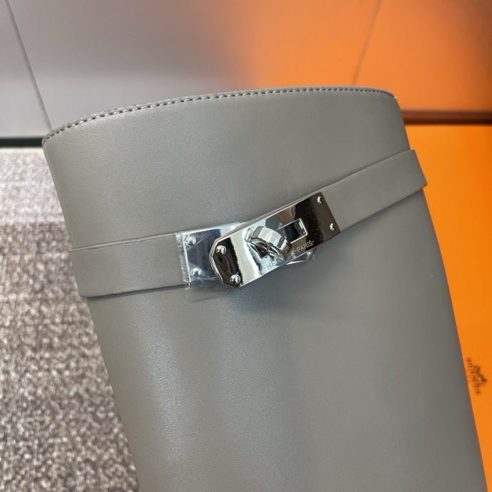 Кожаные сапоги Jumpling с пряжкой Kelly на высоком каблуке фото 5