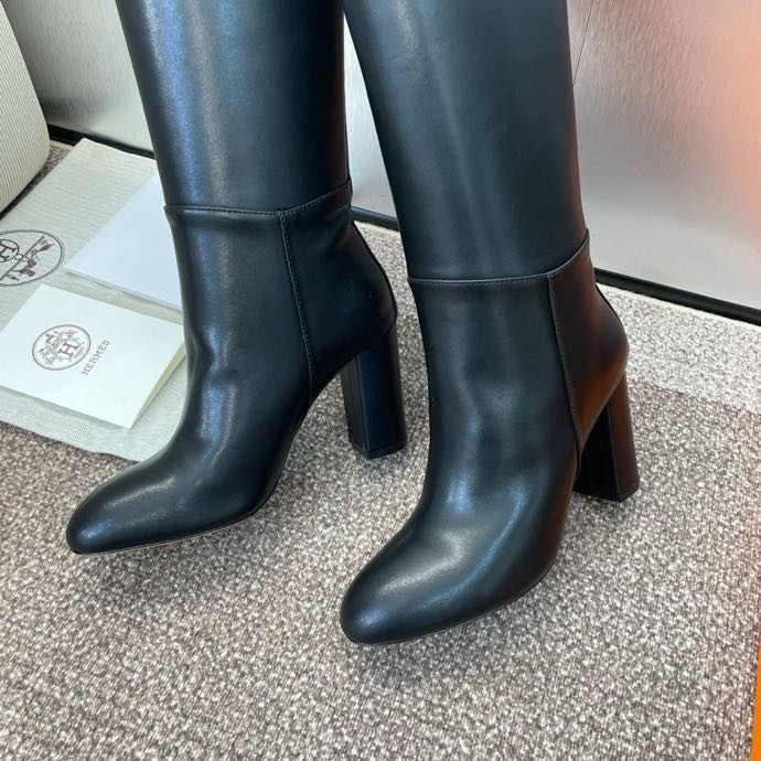 Кожаные сапоги Jumpling с пряжкой Kelly на высоком каблуке фото 7