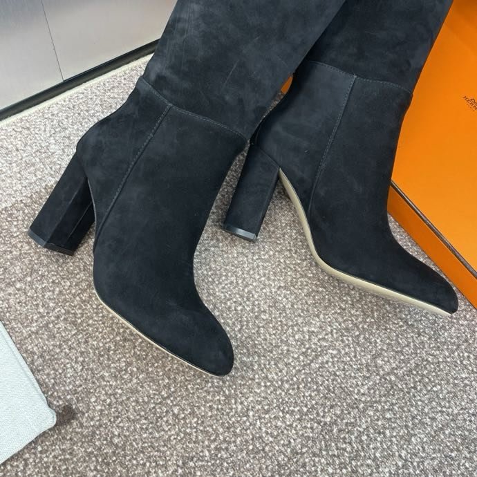 Кожаные сапоги Jumpling с пряжкой Kelly на высоком каблуке фото 9