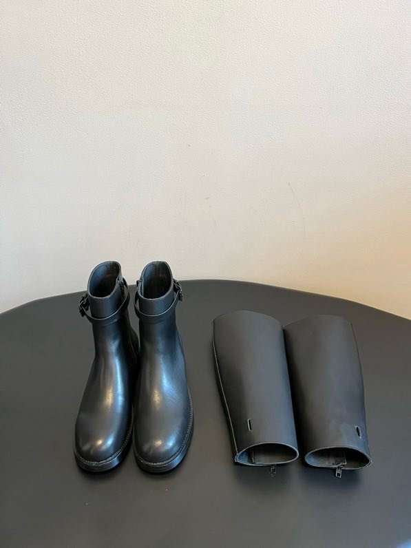 Кожаные сапоги со съемным верхом