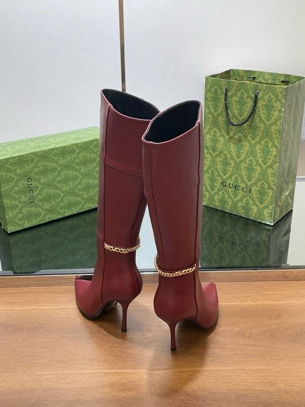 Кожаные сапоги женские на высоком каблуке фото 5