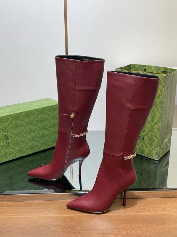 Кожаные сапоги женские на высоком каблуке фото 9