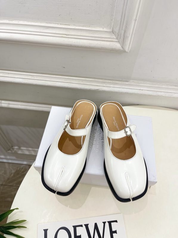 Кожаные туфли с раздвоенным носком фото 3