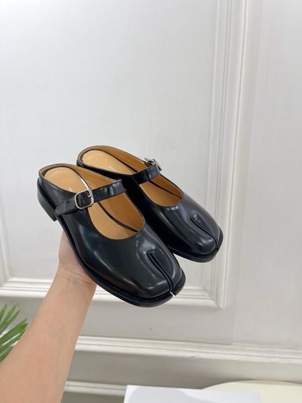 Кожаные туфли с раздвоенным носком фото 4