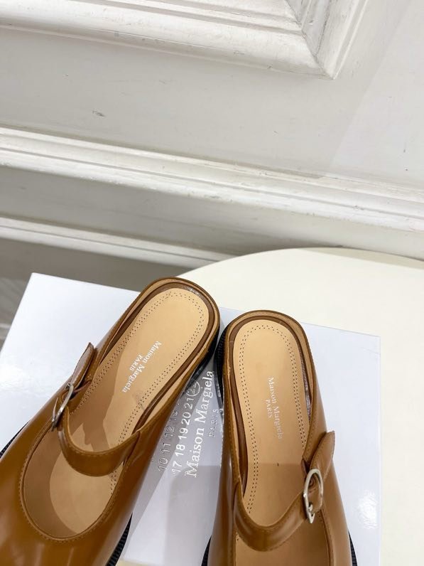 Leather shoes from bifurcated the toe фото 5