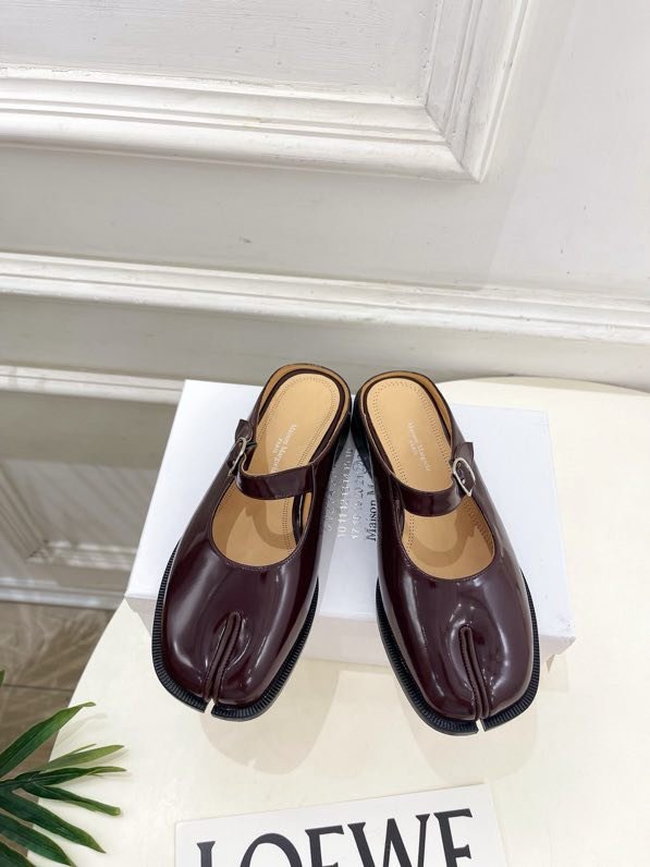 Кожаные туфли с раздвоенным носком фото 6