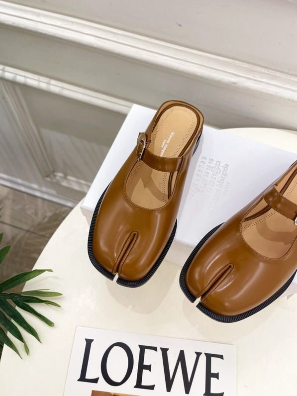 Leather shoes from bifurcated the toe фото 6