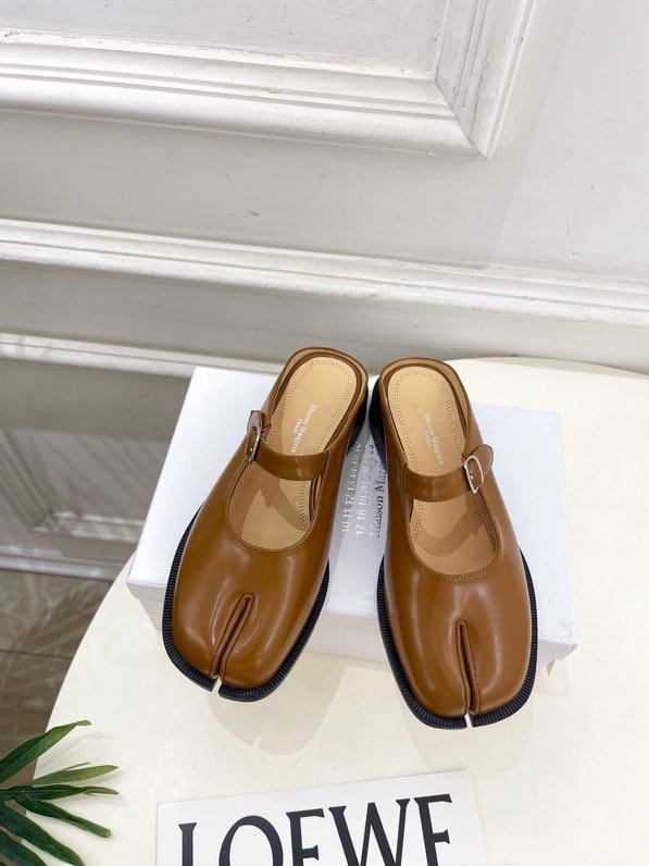 Leather shoes from bifurcated the toe фото 7