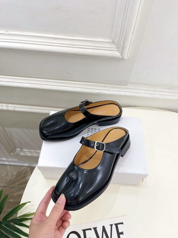 Кожаные туфли с раздвоенным носком фото 8