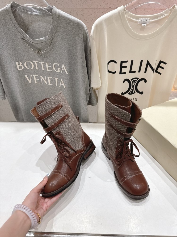 Кожаные женские ботинки на шнуровке фото 4