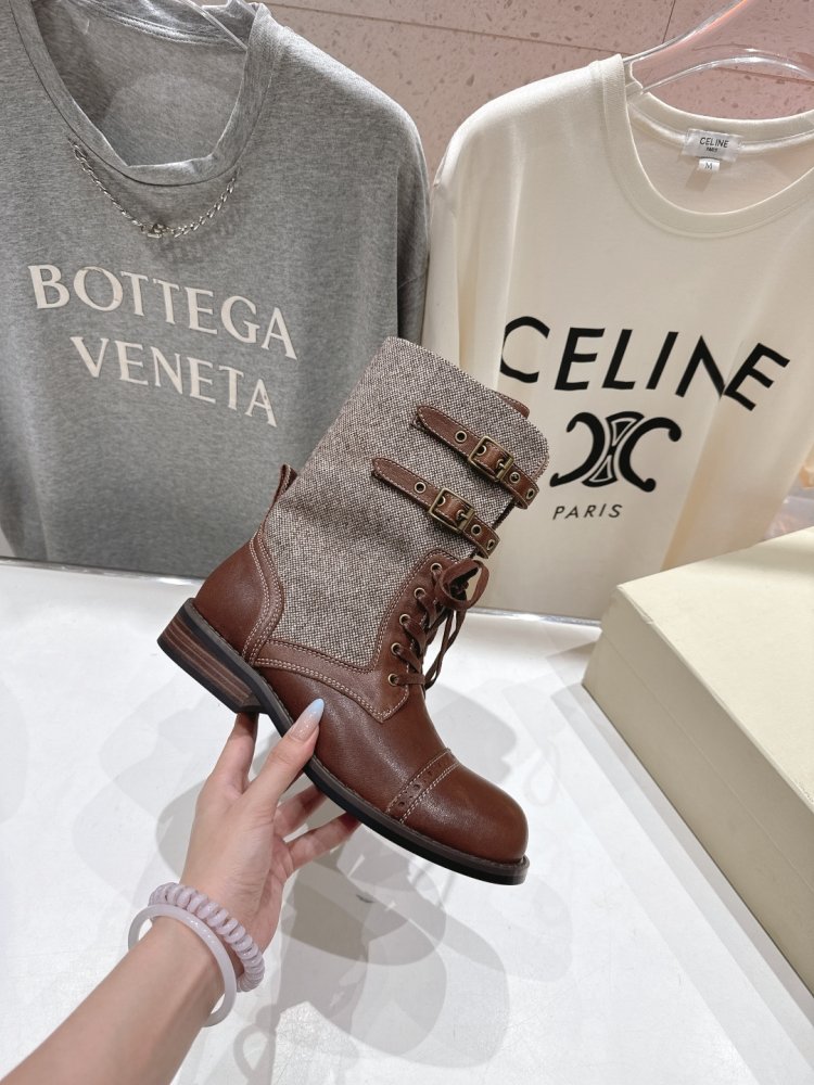 Кожаные женские ботинки на шнуровке фото 5