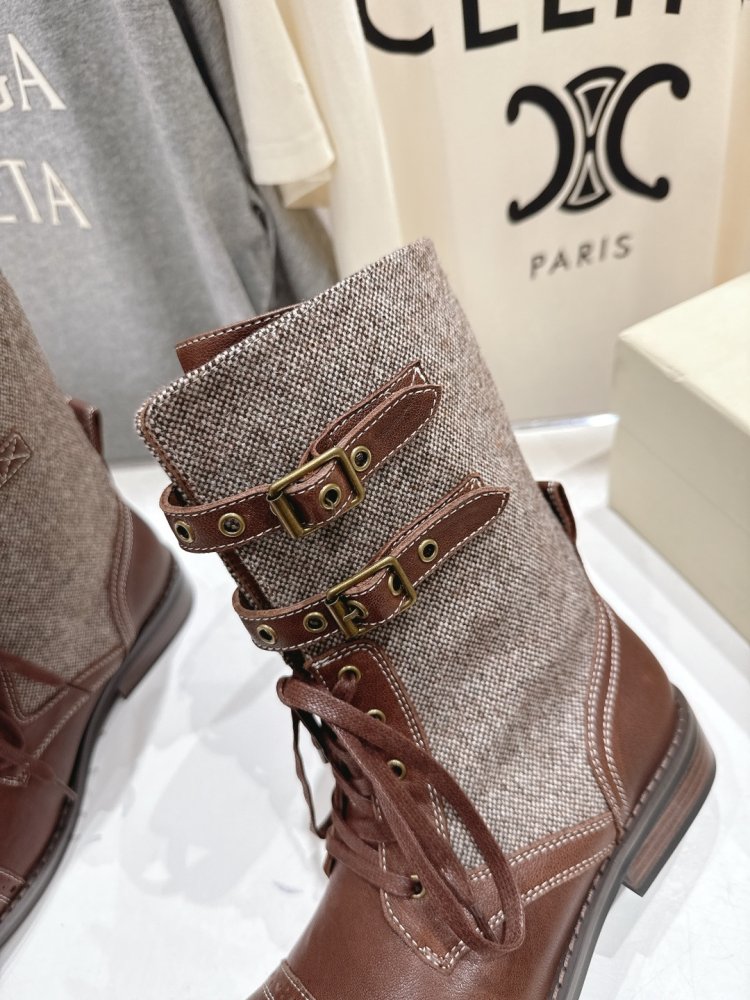 Кожаные женские ботинки на шнуровке фото 6