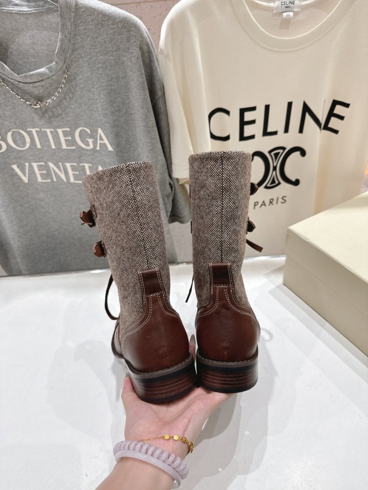 Кожаные женские ботинки на шнуровке фото 8