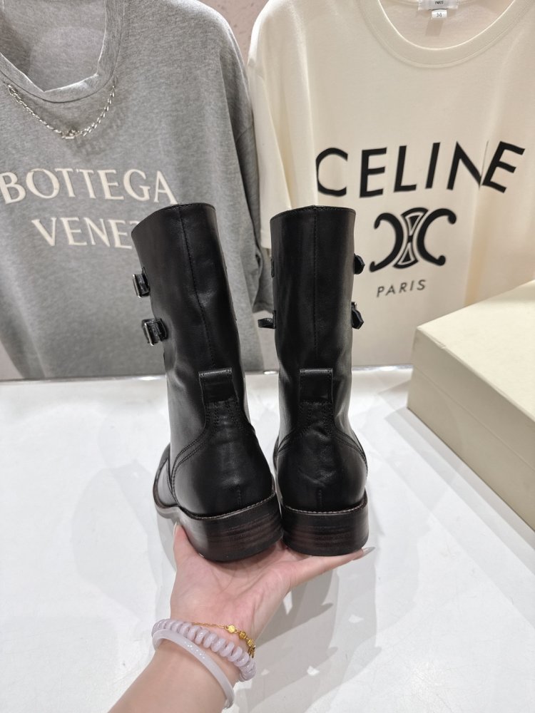 Кожаные женские ботинки на шнуровке фото 8