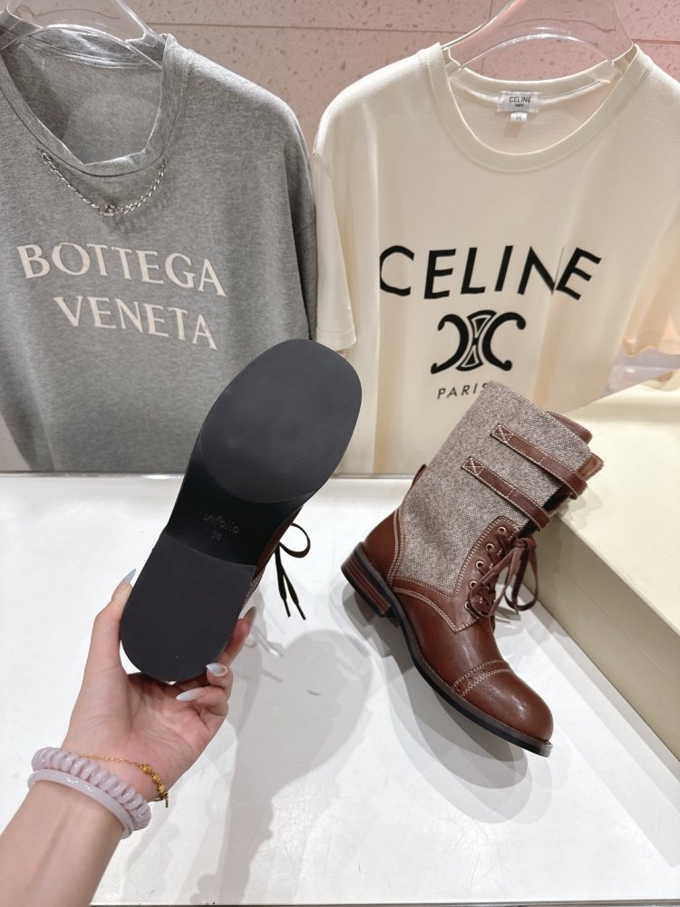 Кожаные женские ботинки на шнуровке фото 9