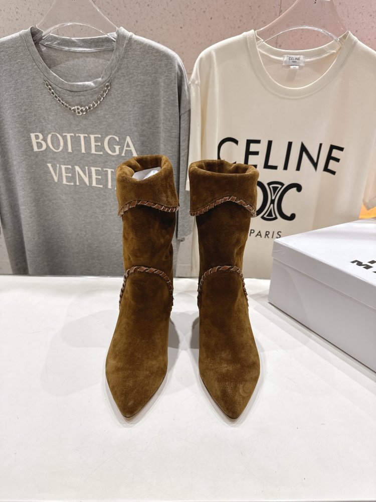 Кожаные женские ботинки