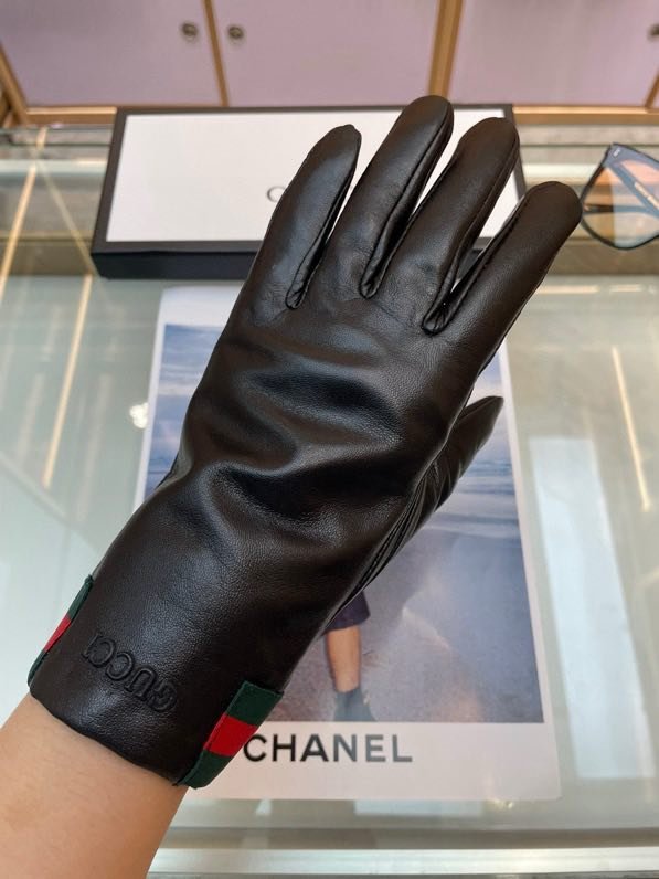 Шкіряні жіночі рукавички фото 3