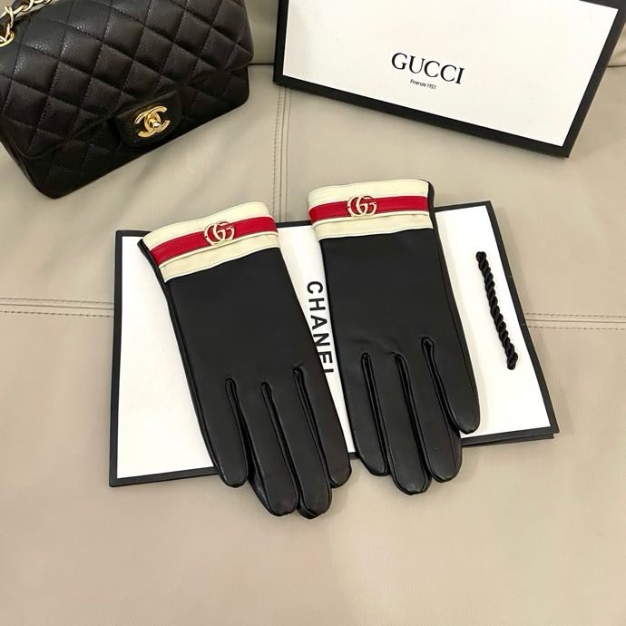 Кожаные женские перчатки фото 5