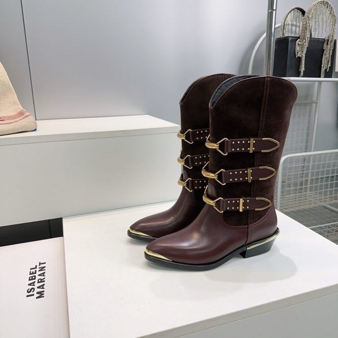 Leather women's boots