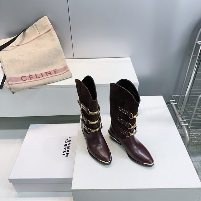 Leather women's boots фото 2