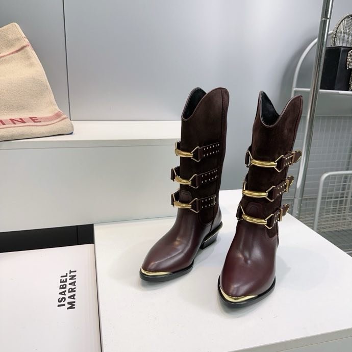 Leather women's boots фото 3