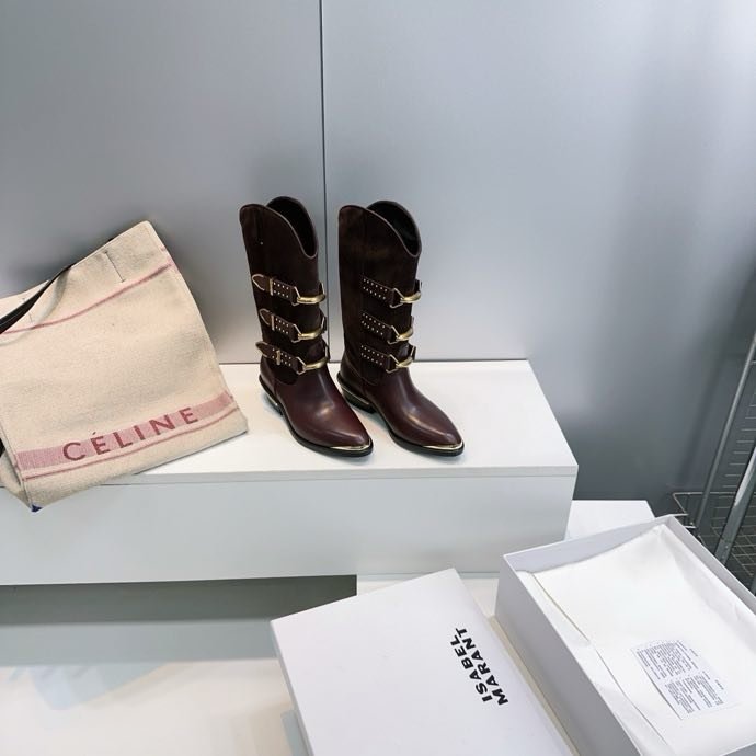 Leather women's boots фото 4