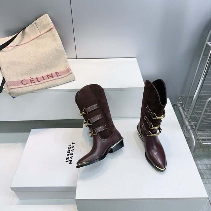 Leather women's boots фото 8