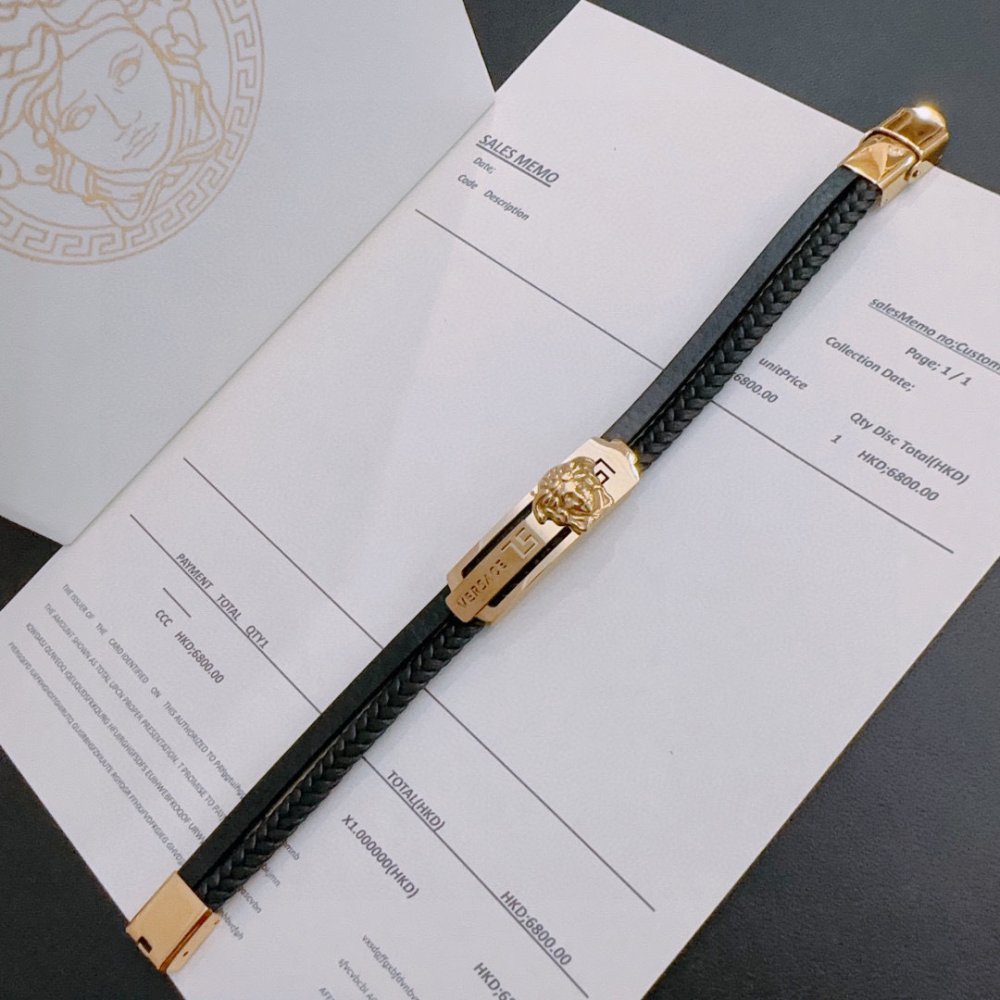 Кожаный браслет Versace Dumeza фото 5