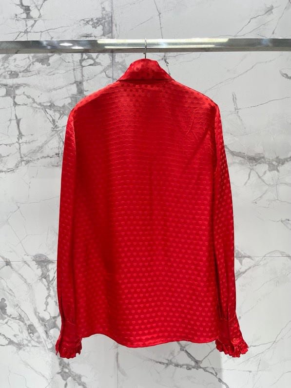 Red blouse women's фото 7