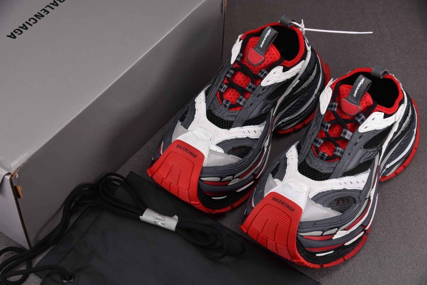 Кроссовки Balenciaga Platform Gray Red фото 7