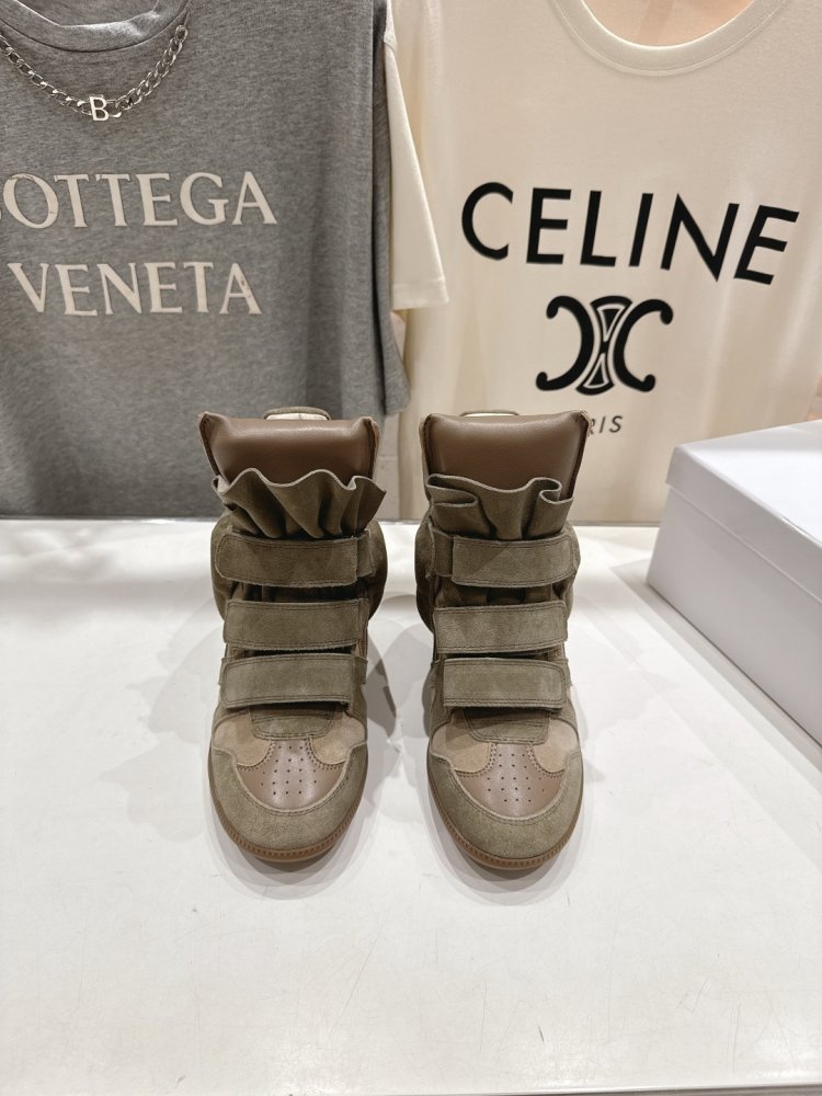 Кросівки Bekett з шкіри на танкетці фото 2